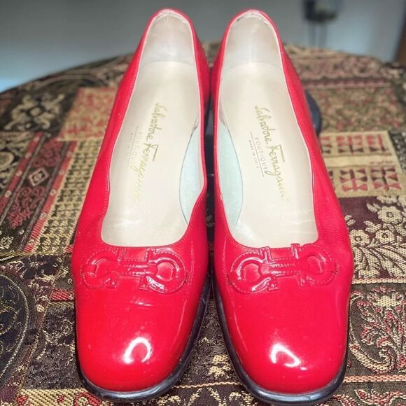 Salvatore Ferragamo Women's Red Loafers - Picture 6 of 6